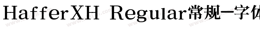 HafferXH Regular常规字体转换